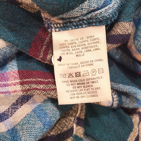 Anthropologie Akemi Kin Plaid Tunic Women S Oversized Plaid Shirt Boho Autumn - Picture 6 of 11